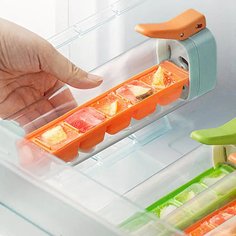 Moldes para cubitos de hielo tipo prensa de 6 compartimentos, bandejas de hielo para congelador, molde cuadrado para cubitos de hielo con compartimentos, bandejas de hielo con tapas, máquina para hacer hielo