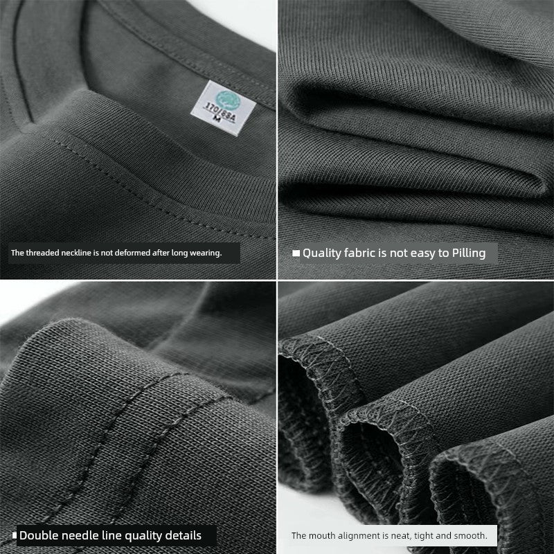 (Talla 4XL) Camisa de algodón para hombre, camiseta interior de otoño, camiseta de manga larga