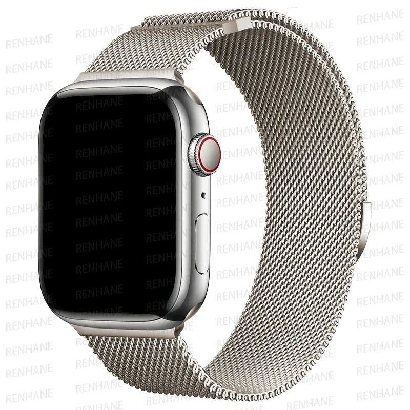 Correa Milanese Loop para Apple Watch Ultra Band 49 mm, 45 mm, 44 mm, 42 mm, 41 mm y 40 mm. Pulseras metálicas para iWatch SE series 9, 8, 7, 6, 5 y 46 mm.