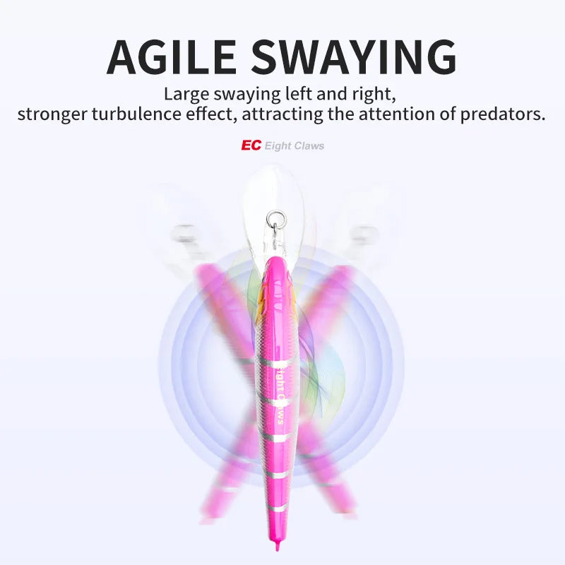 MSEASFREE-Floating Minnow Artificial Hard Bait Fishing Lure, Wobblers for Bass Perch Pike Trout, Fishing Tackle, 90mm, 12g