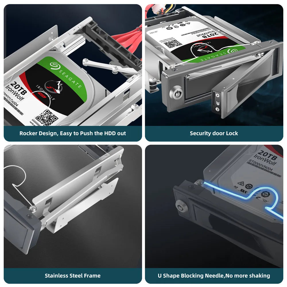 MAIWO CD-ROM Space HDD Mobile Rack Internal 3.5 Inch HDD Convertor Enclosure Tool Free Hard Disk Installation HDD-ROM HDD Case