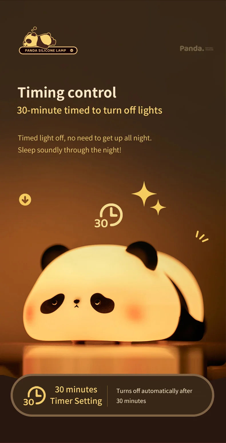 Cute Animal-shape Silicone Night Light Rechargeable Bedside Patting Nightlights For Child Holiday Gift Bedroom Decor Lighting