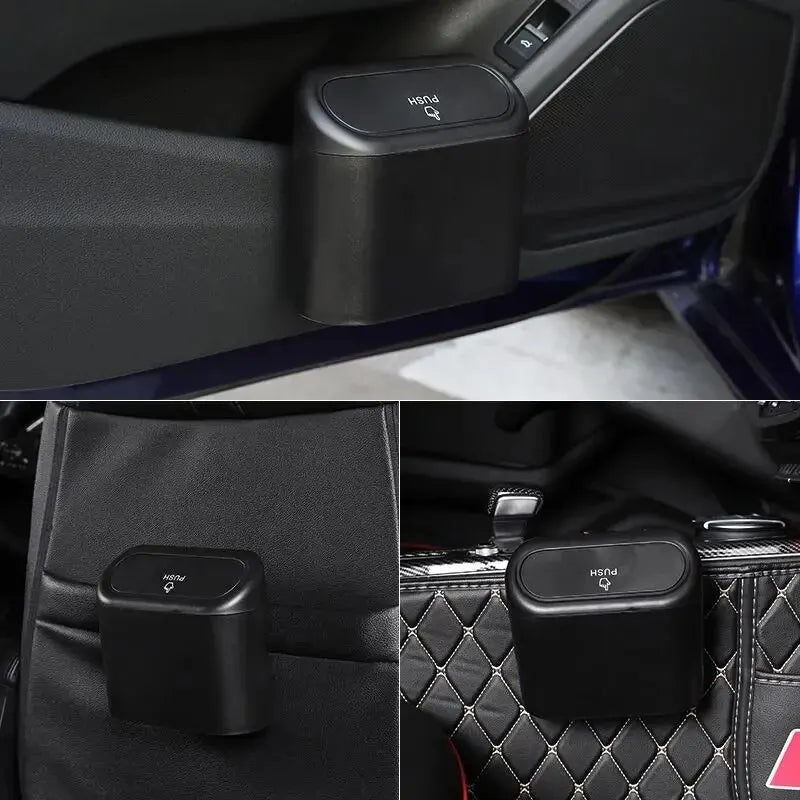 Organizador universal para coche, cubo de basura colgante, caja de almacenamiento para basura, ABS, cuadrado, 6 unidades