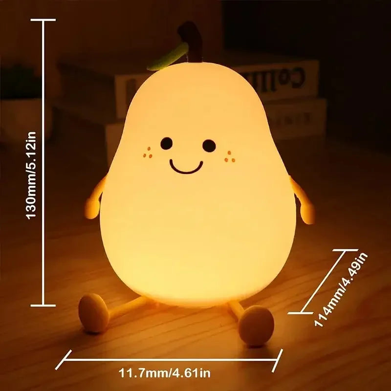 Soft Silicone Night Light - USB Rechargeable Touch Control 3-Level Dimmable Bedside Lamp for Nursery, Kids, Babies & Gift Decor