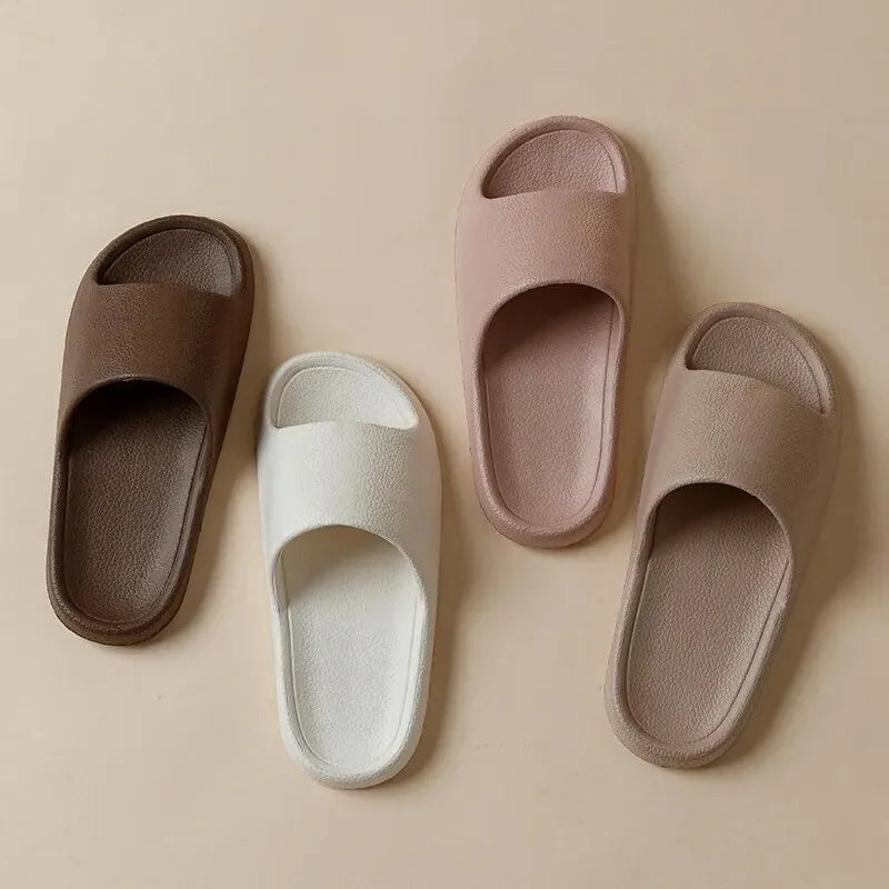 Zapatillas de moda para mujer, planas, ligeras, de EVA, para el baño, cómodas, para parejas, para interiores y ducha.