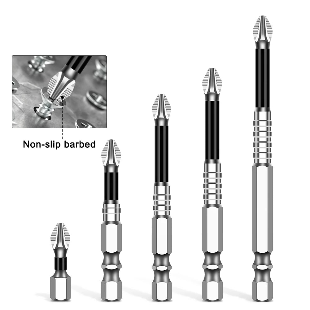 K5 Non-slip High Hardness Bit S2 Strong Magnetic 5A Black Non-slip Cross Head Electric Drill Electric Screwdriver Bit
