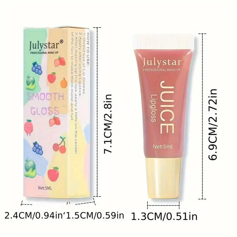 Bálsamo labial con aceite de gelatina transparente y acuoso, hidratante y suavizante, líneas de labios, brillo labial de gelatina, labios de vidrio con aroma a frutas.