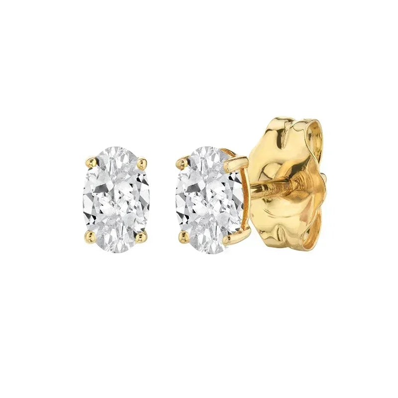 Pendientes de aro de plata de ley 925 con forma de aguja y cristales de circonita, con gotas de agua, dorados, joyería de lujo premium para fiestas.