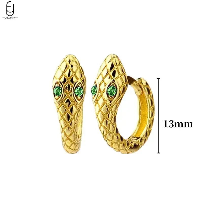 Pendientes de aro con forma de corazón y circonita verde en plata de ley 925 para mujer, delicados pendientes de botón, joyería de lujo, regalos.