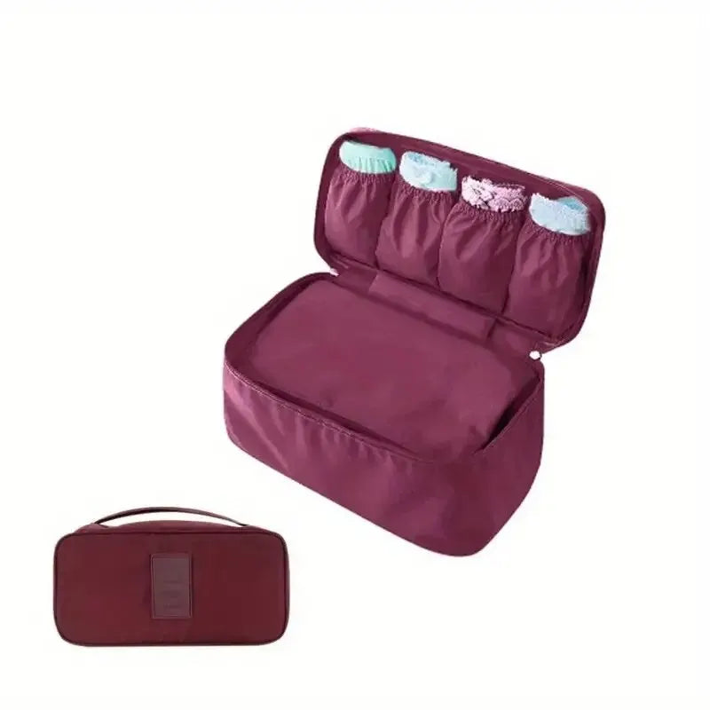 Bolsa de almacenamiento de ropa interior portátil y sencilla, ligera, resistente al polvo, organizador multifuncional para viajes.