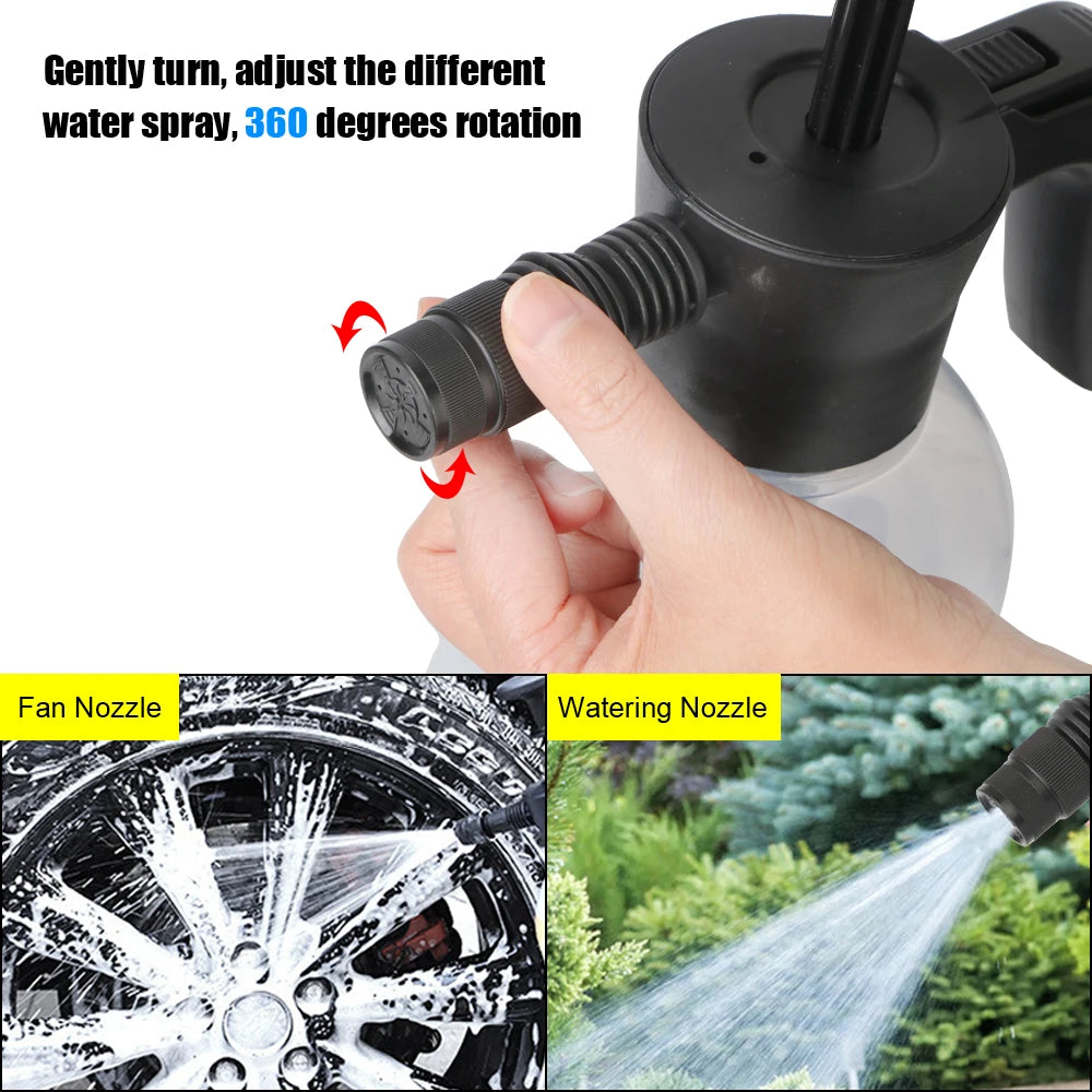 2L Foam Sprayer Bottle Watering Cans Foam Nozzle Foam Cars Watering Washing Tool Manual Sprayer Car Washing Foam Sprinkling Pot