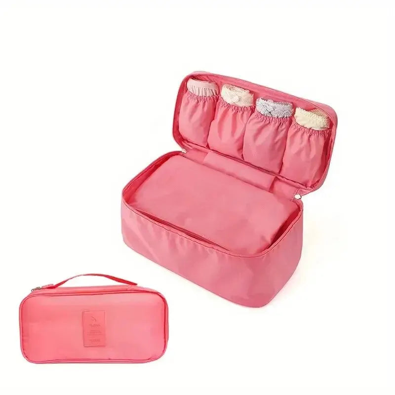 Bolsa de almacenamiento de ropa interior portátil y sencilla, ligera, resistente al polvo, organizador multifuncional para viajes.