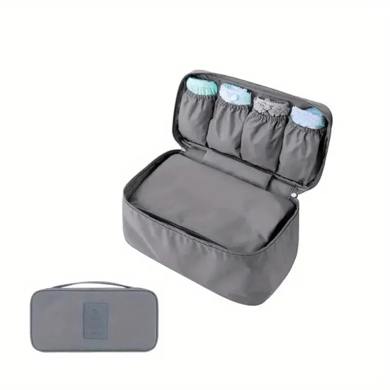 Bolsa de almacenamiento de ropa interior portátil y sencilla, ligera, resistente al polvo, organizador multifuncional para viajes.