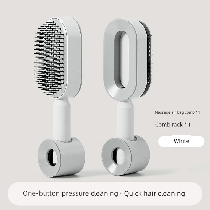 Peine de aire para limpieza con prensa mejorada Seiko Mujie de Japón, peine masajeador con bolsa de aire para cabello largo.