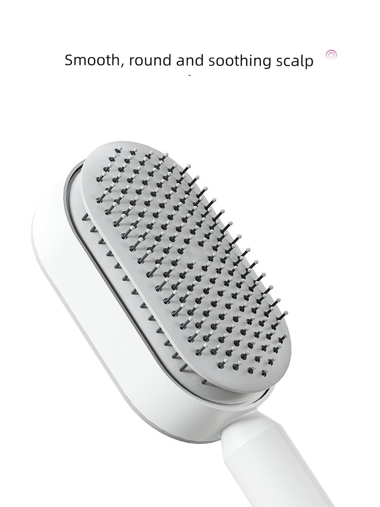 Peine de aire para limpieza con prensa mejorada Seiko Mujie de Japón, peine masajeador con bolsa de aire para cabello largo.