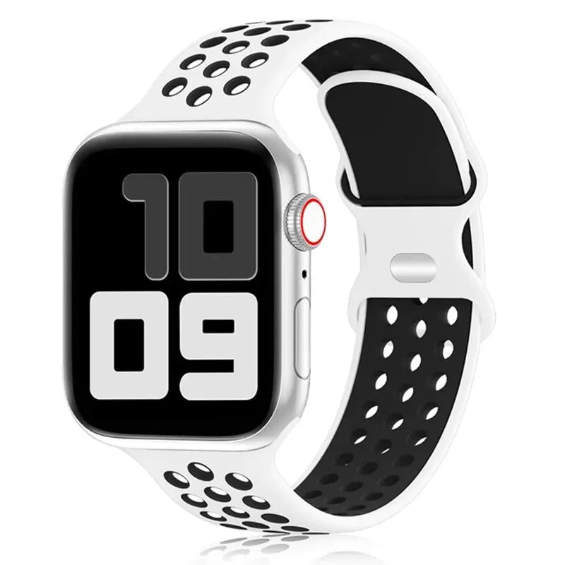 Correa deportiva para Apple Watch de 44 mm, 45 mm, Ultra 2, 49 mm, 40 mm, 41 mm, 42 mm, 45 mm, pulsera de silicona para iWatch Series 9, 8, SE, 7 y 3.