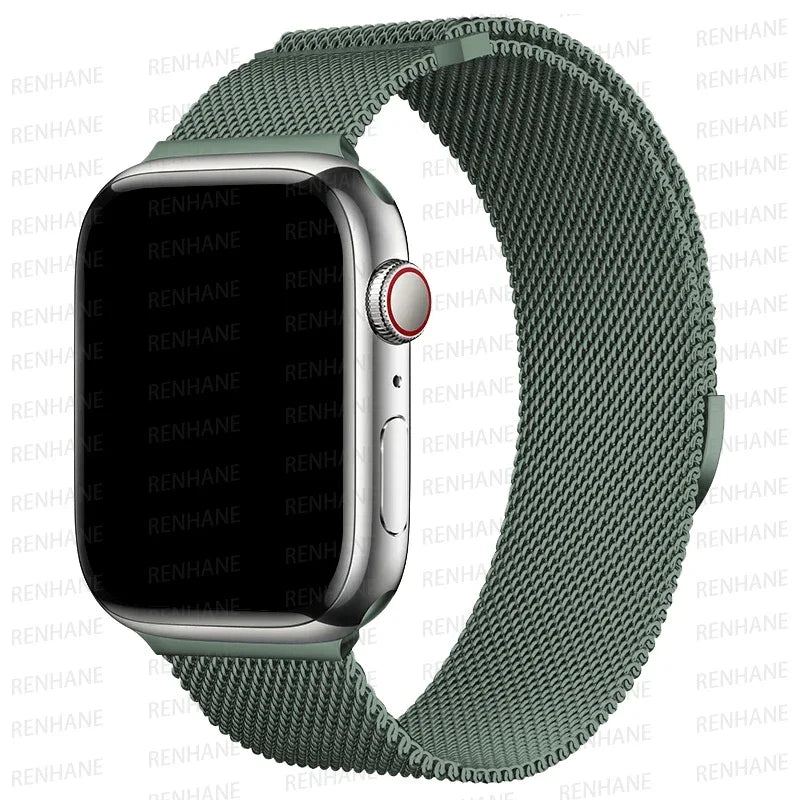 Correa Milanese Loop para Apple Watch Ultra Band 49 mm, 45 mm, 44 mm, 42 mm, 41 mm y 40 mm. Pulseras metálicas para iWatch SE series 9, 8, 7, 6, 5 y 46 mm.