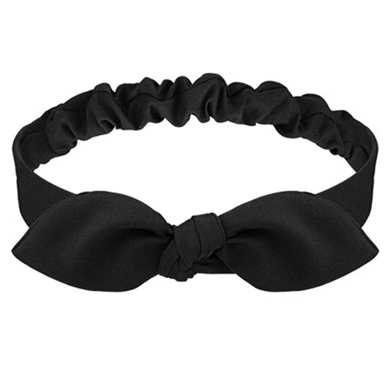 Nuevas diademas bohemias suaves con estampado liso para mujer, bandas elásticas con nudo cruzado vintage, turbantes, bandanas, accesorios para el cabello para niñas.