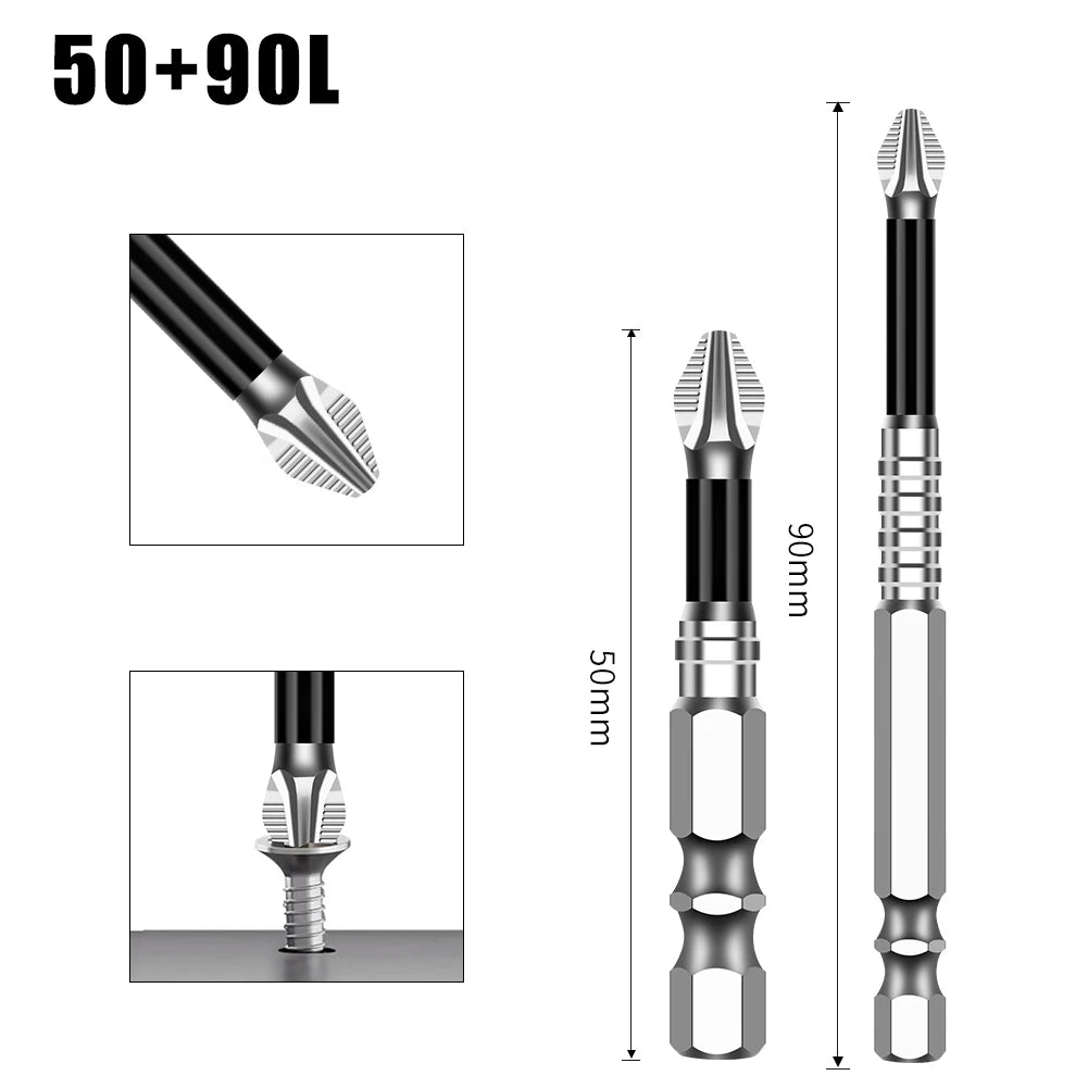 K5 Non-slip High Hardness Bit S2 Strong Magnetic 5A Black Non-slip Cross Head Electric Drill Electric Screwdriver Bit