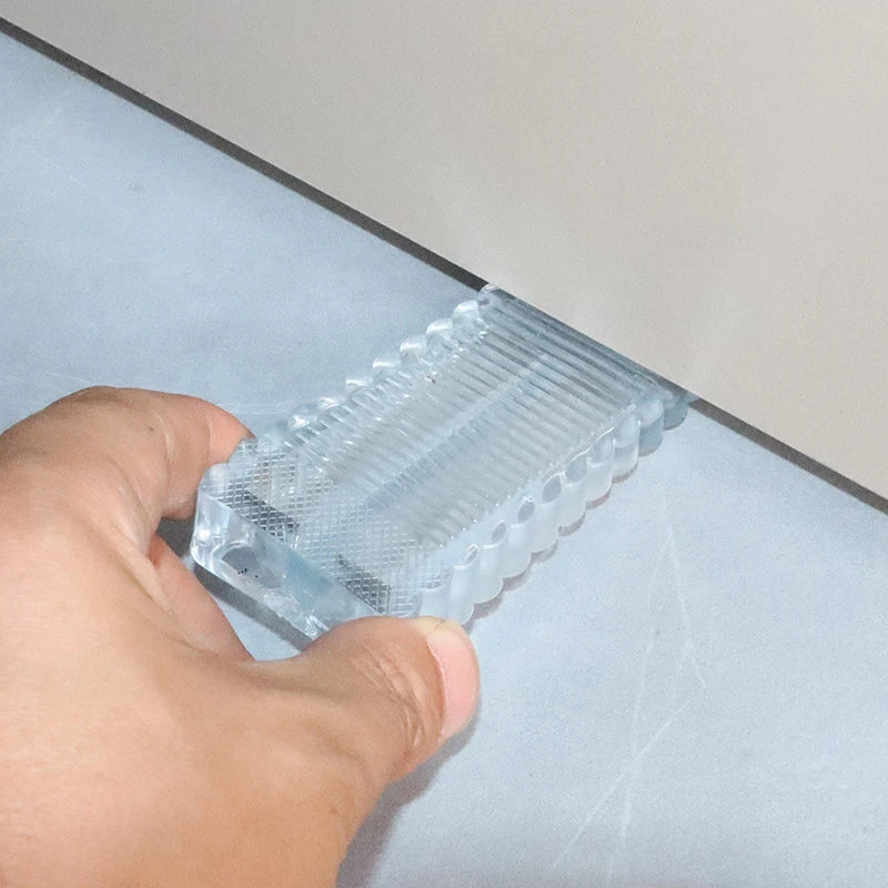 Tope de puerta de silicona con cuña de seguridad, reutilizable, amortiguador, para el hogar y la oficina, anti-pliegues, anticolisión.