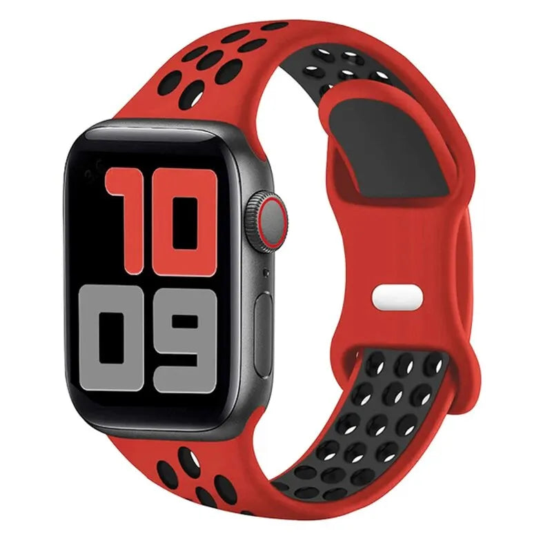 Correa deportiva para Apple Watch de 44 mm, 45 mm, Ultra 2, 49 mm, 40 mm, 41 mm, 42 mm, 45 mm, pulsera de silicona para iWatch Series 9, 8, SE, 7 y 3.