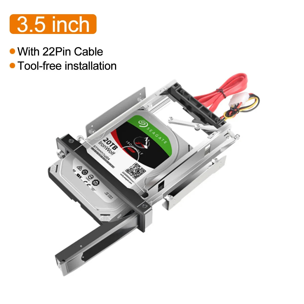 MAIWO CD-ROM Space HDD Mobile Rack Internal 3.5 Inch HDD Convertor Enclosure Tool Free Hard Disk Installation HDD-ROM HDD Case