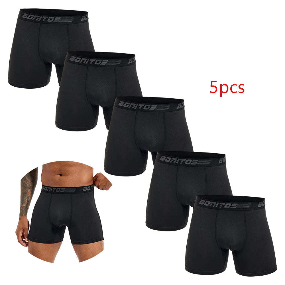 Lote de 5 calzoncillos de poliéster para hombre, ropa interior masculina de marca, bóxer y calzoncillos, conjunto de lujo, pantalones cortos sexys, regalo.