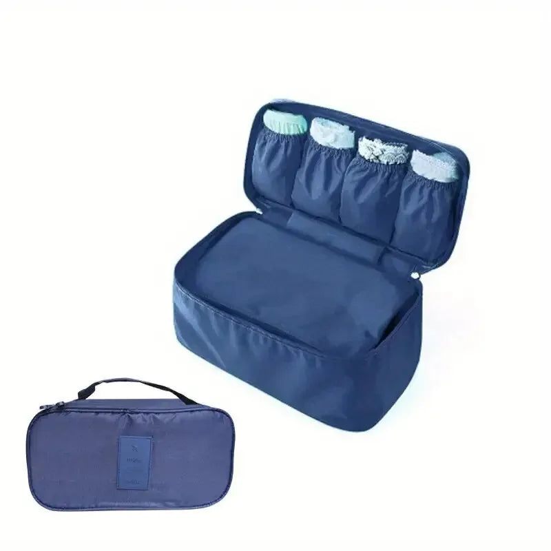 Bolsa de almacenamiento de ropa interior portátil y sencilla, ligera, resistente al polvo, organizador multifuncional para viajes.