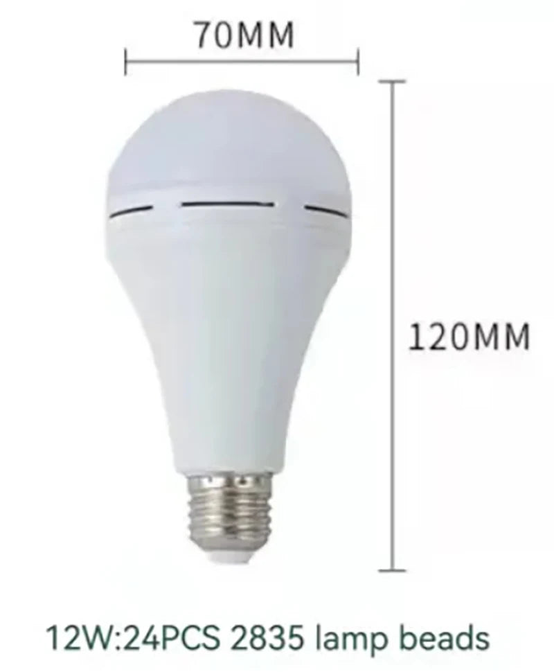 Bombilla LED de emergencia de 7 W, 9 W, 12 W y 15 W. Bombilla de bajo consumo con carga portátil. Bombilla de emergencia para cortes de energía en el hogar.