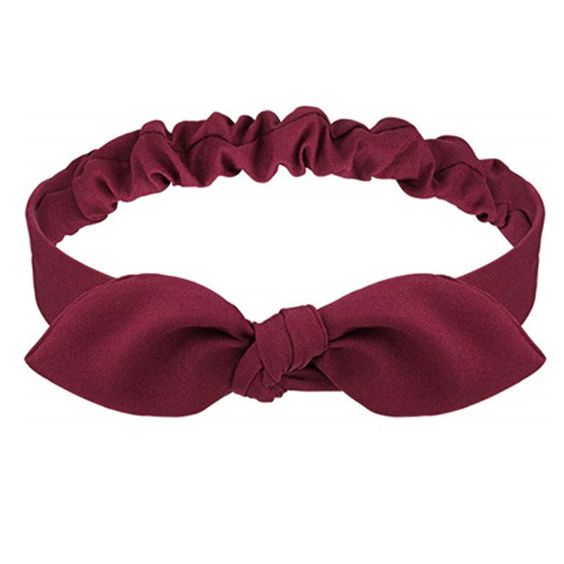 Nuevas diademas bohemias suaves con estampado liso para mujer, bandas elásticas con nudo cruzado vintage, turbantes, bandanas, accesorios para el cabello para niñas.