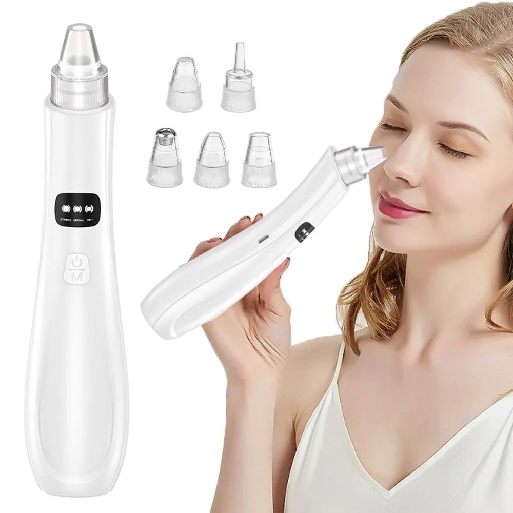 Máquina de belleza para limpieza facial con 3 modos de succión, disponible en stock, con envío rápido. Eliminador de piel muerta, aspirador facial y puntos negros.