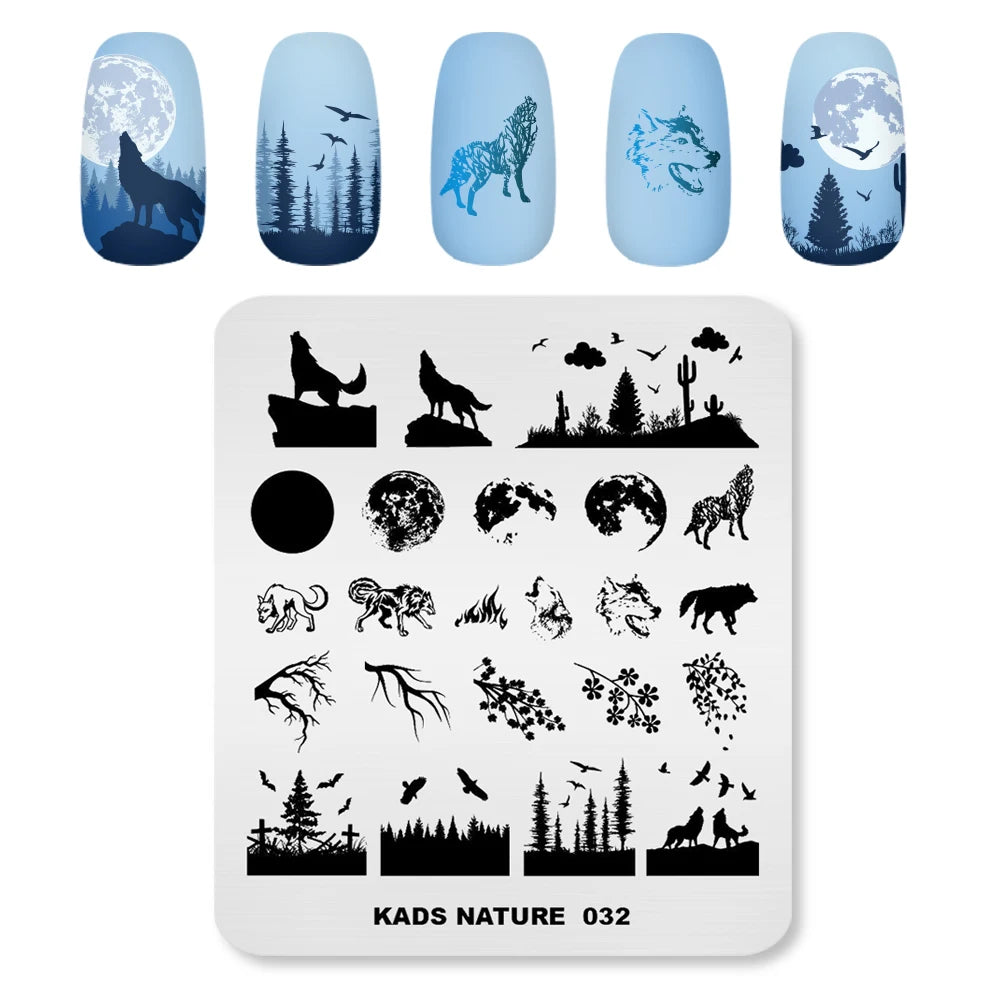 Nail Stamping Plates Sun Moon Stars Pattern Design Nail Art Image Template Stainless Steel Printing Plate for DIY Nails