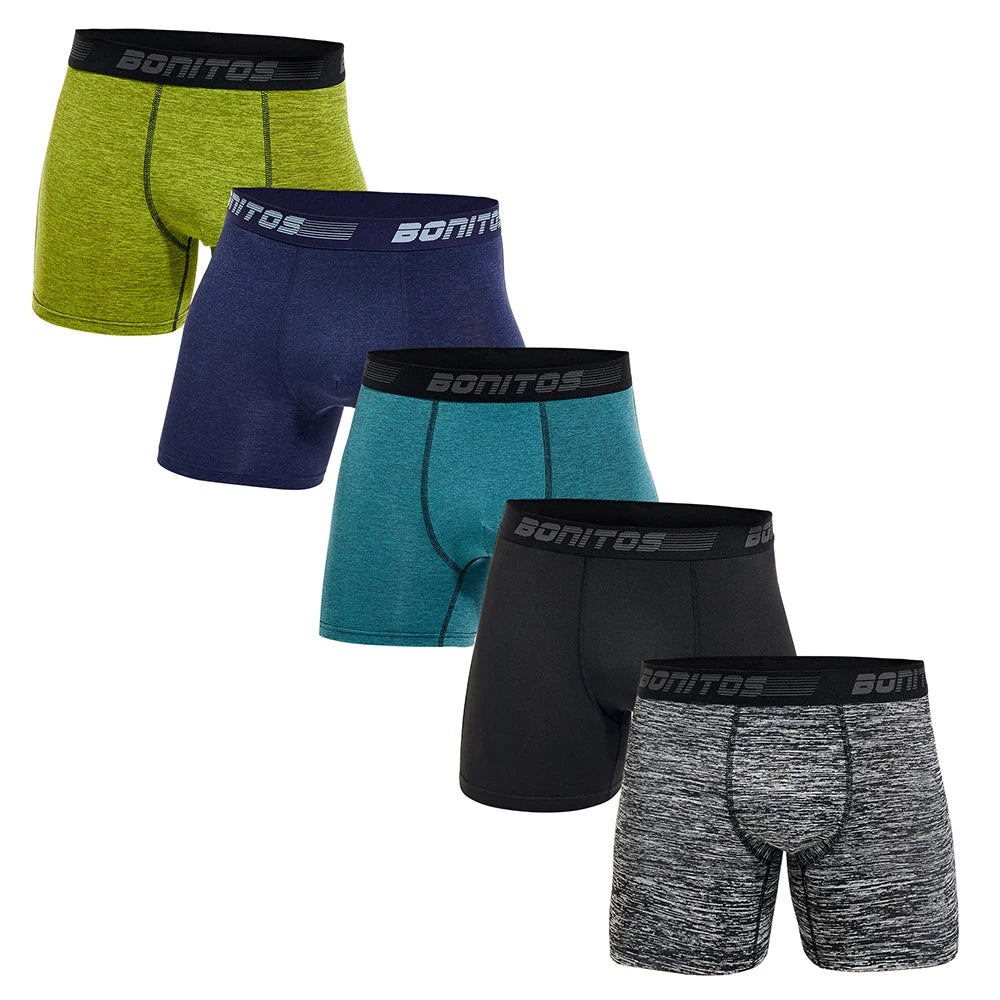 Lote de 5 calzoncillos de poliéster para hombre, ropa interior masculina de marca, bóxer y calzoncillos, conjunto de lujo, pantalones cortos sexys, regalo.