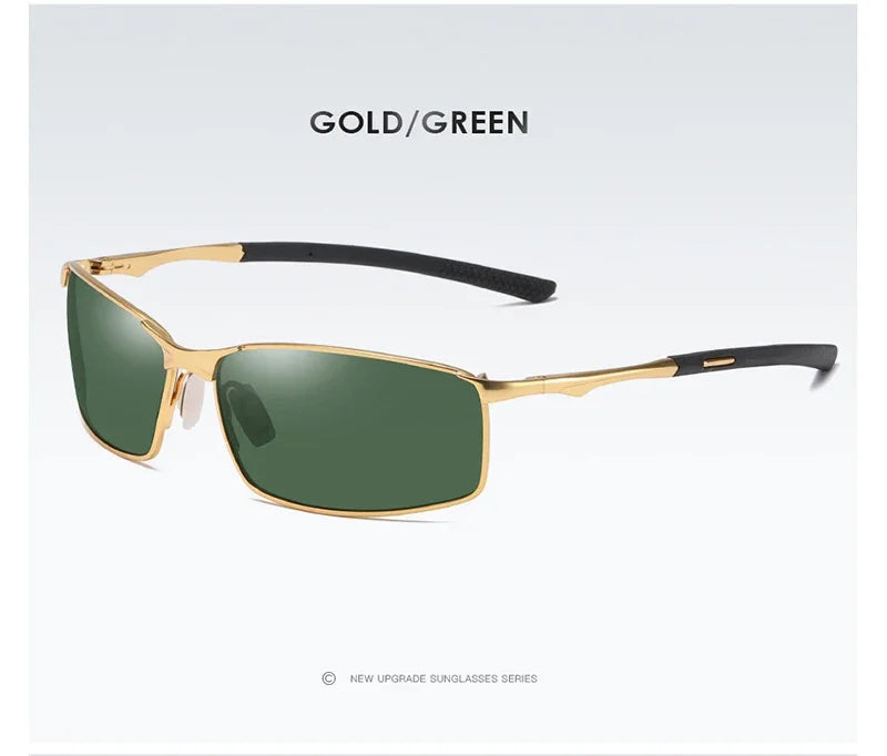 Gafas de sol polarizadas Aoron para hombre y mujer, con espejo para conducir, montura metálica, antirreflejos UV400, venta al por mayor
