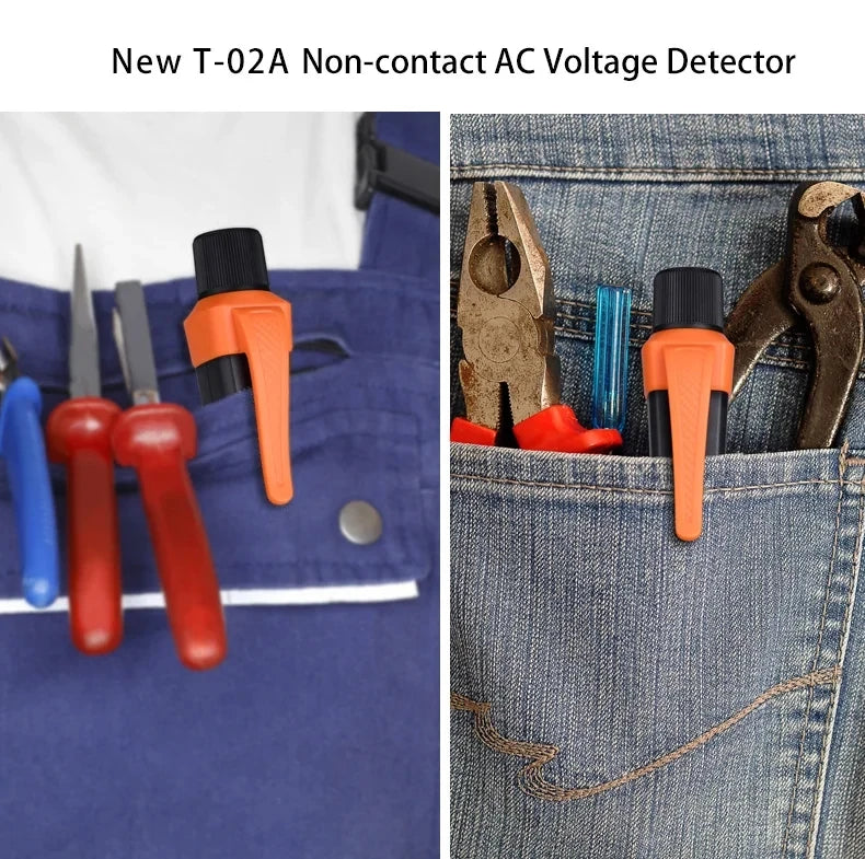 T-02A Non-Contact Voltage Detector Electrical Tools Voltage Indicator Tester Pen Voltage Test Smart Breakpoint Finder 12-1000V