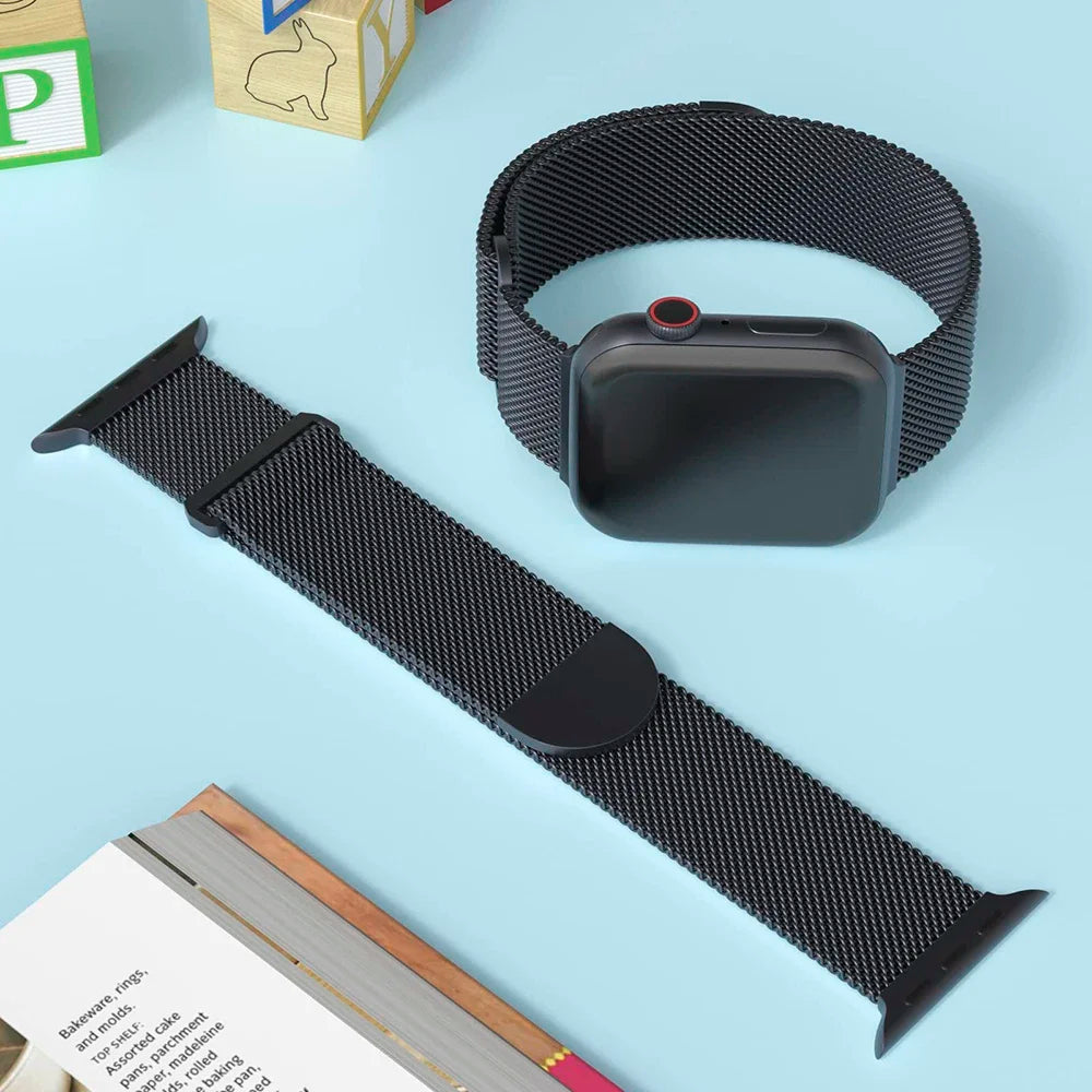 Correa Milanese Loop para Apple Watch Ultra Band 49 mm, 45 mm, 44 mm, 42 mm, 41 mm y 40 mm. Pulseras metálicas para iWatch SE series 9, 8, 7, 6, 5 y 46 mm.
