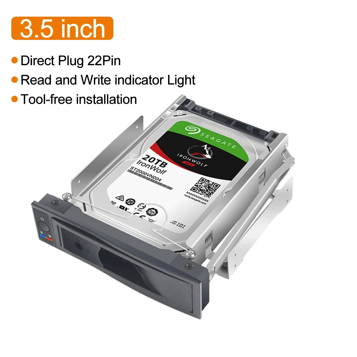 MAIWO CD-ROM Space HDD Mobile Rack Internal 3.5 Inch HDD Convertor Enclosure Tool Free Hard Disk Installation HDD-ROM HDD Case