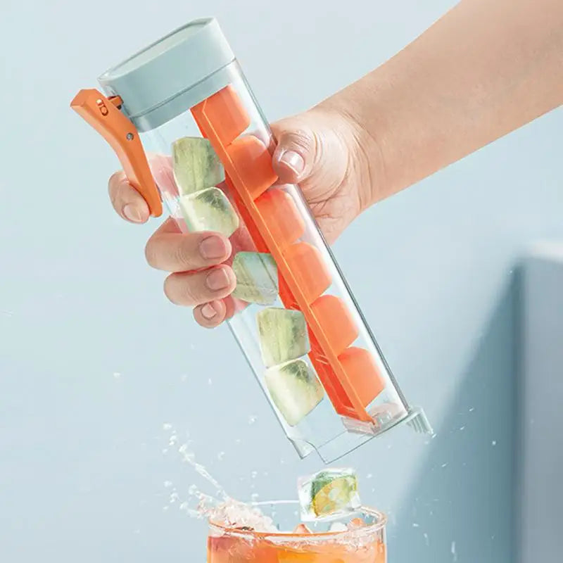 Moldes para cubitos de hielo tipo prensa de 6 compartimentos, bandejas de hielo para congelador, molde cuadrado para cubitos de hielo con compartimentos, bandejas de hielo con tapas, máquina para hacer hielo
