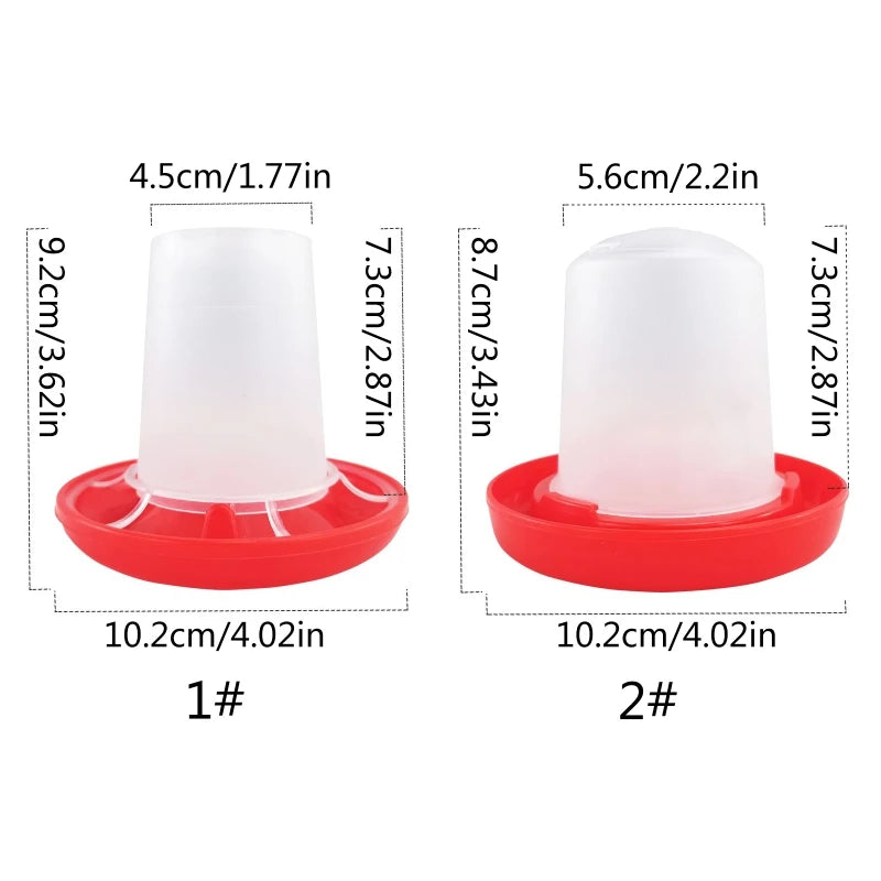 Chick Feeder Waterer Durable Plastic Feeding for Up to 6 Chicks At Once
