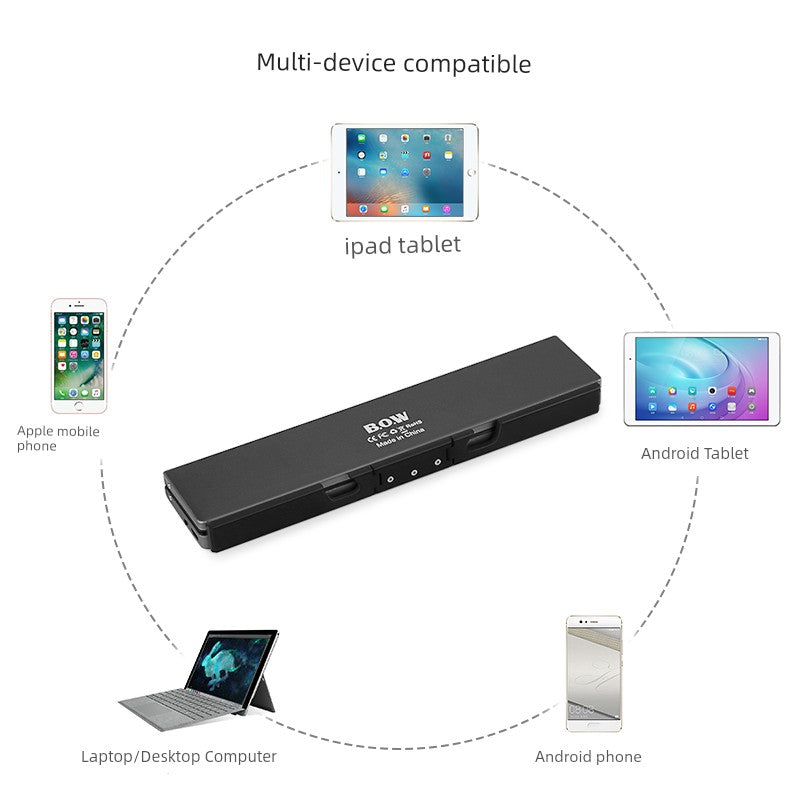 Teclado inalámbrico Bluetooth plegable para Android Apple Bow