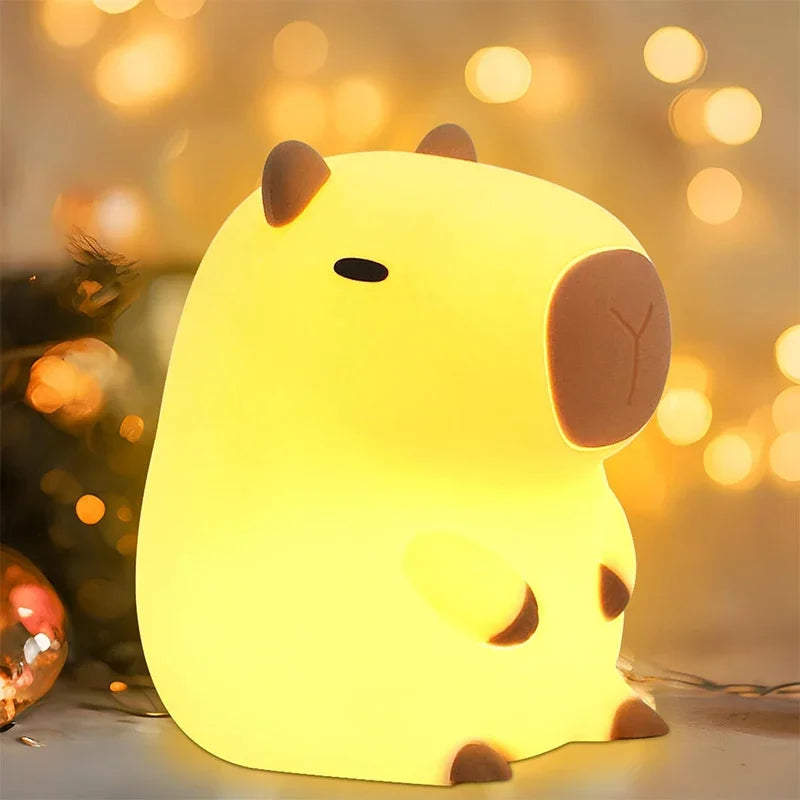 Soft Silicone Night Light - USB Rechargeable Touch Control 3-Level Dimmable Bedside Lamp for Nursery, Kids, Babies & Gift Decor