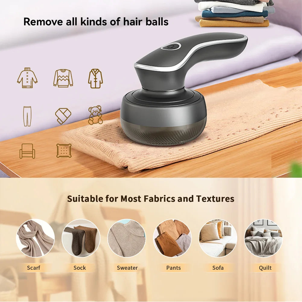 Quitapelusas eléctrico con pantalla digital, recargable, de pellets, para ropa, pelusas, bolas de pelo, portátil.