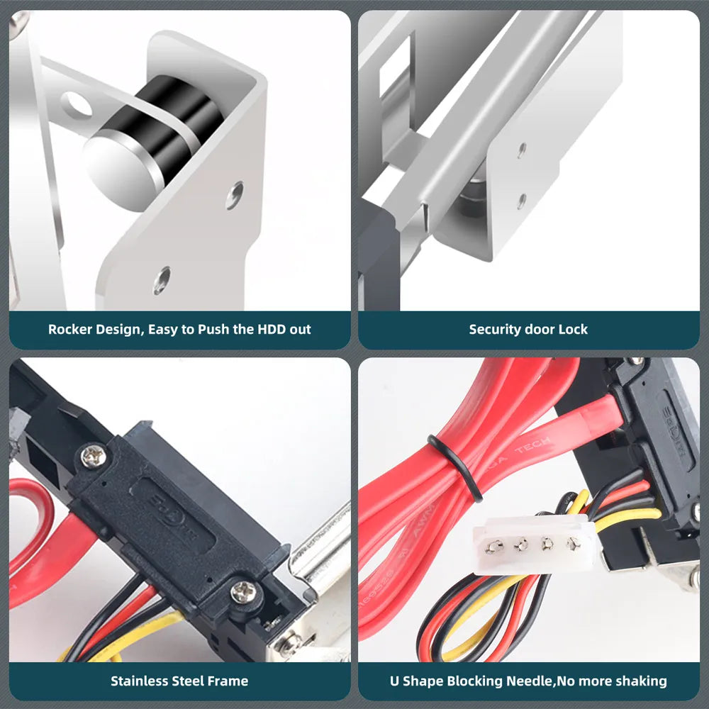 MAIWO CD-ROM Space HDD Mobile Rack Internal 3.5 Inch HDD Convertor Enclosure Tool Free Hard Disk Installation HDD-ROM HDD Case