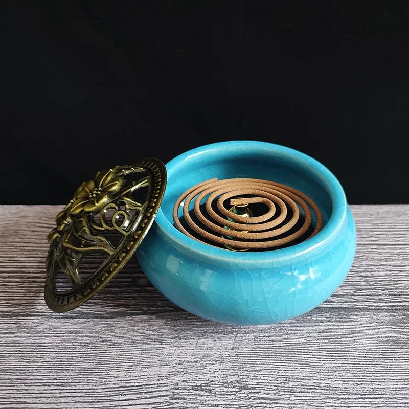 Incienso de sándalo natural YXYMCF en espiral, 48 unidades por caja, aromaterapia con lavanda, jazmín y rosa, quemador para interiores, budista indio.