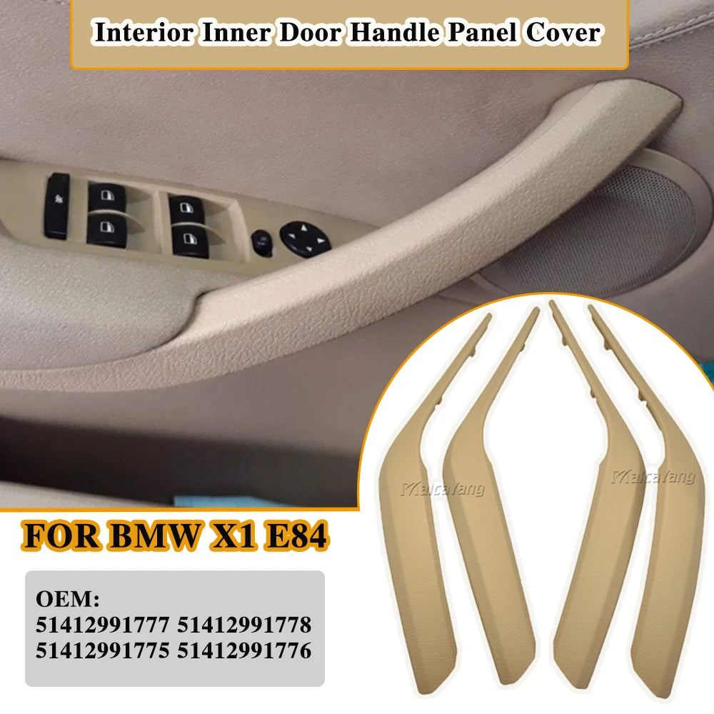 Juego de manijas interiores de coche, reposabrazos de puerta, panel embellecedor para BMW X1 E84 2010 2011 2012 2013 2014 2015 2016