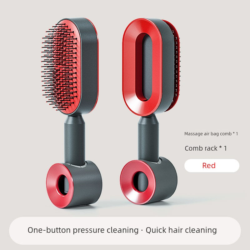 Peine de aire para limpieza con prensa mejorada Seiko Mujie de Japón, peine masajeador con bolsa de aire para cabello largo.