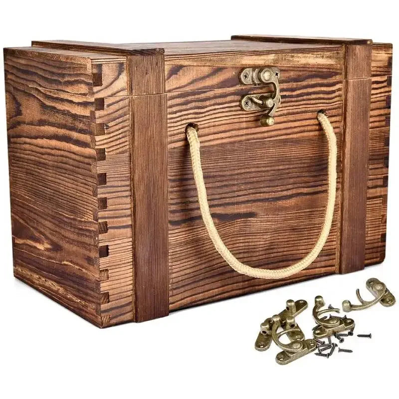 12pcs Left/Right Bronze Mini Vintage Toggle Hasp Hook Swing Arm Clasp Latch Metal Catch Curved Buckle for Jewelry Box Toolbox
