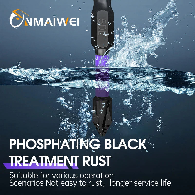 Non-Slip Impact Batch Head Strong Magnetic Cross High Torque Hardness Screw Waterproof Ph2 Screwdriver Bits Set