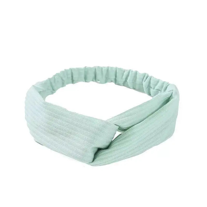 Nuevas diademas bohemias suaves con estampado liso para mujer, bandas elásticas con nudo cruzado vintage, turbantes, bandanas, accesorios para el cabello para niñas.
