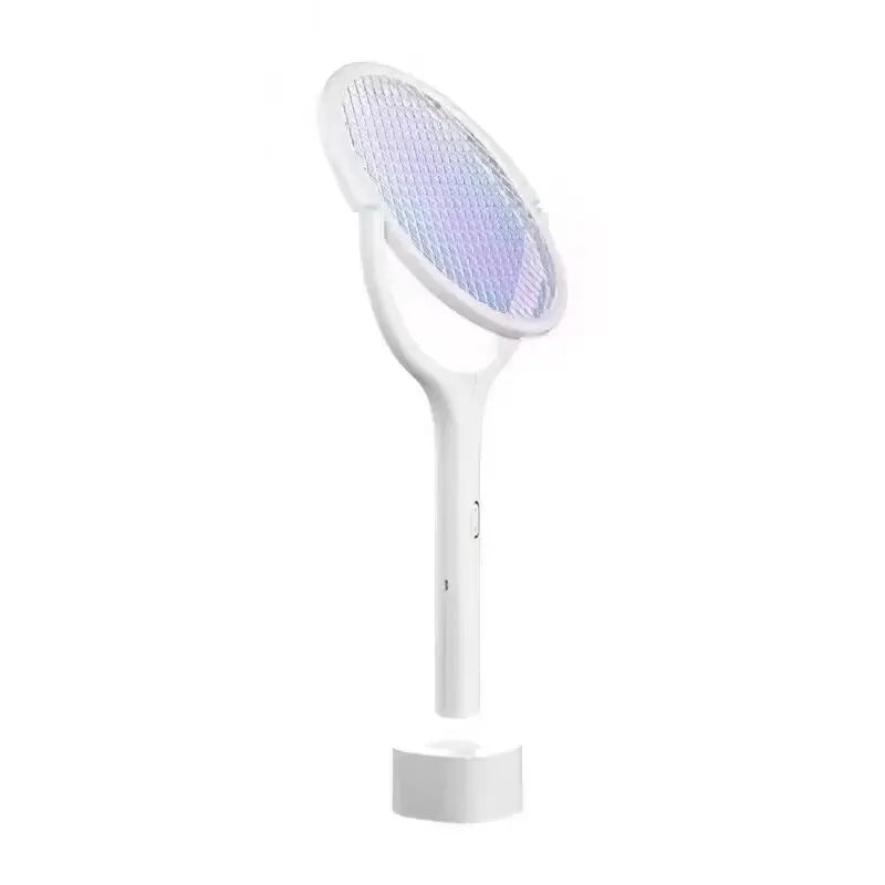 Matamoscas eléctrico 5 en 1 de carga rápida, matamoscas, insectos, lámpara de seguridad con aislamiento a batería, ABS, ajustable